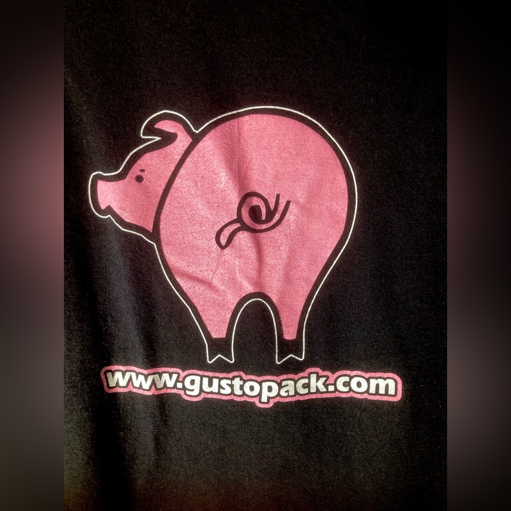 Vintage Eat More Pork Be A Better Lover Black Tank Top Size M